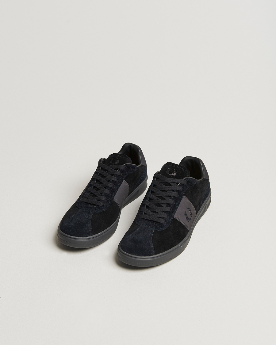 Homme | Fred Perry B4 Suede Sneaker Black | Fred Perry | B4 Suede Sneaker Black