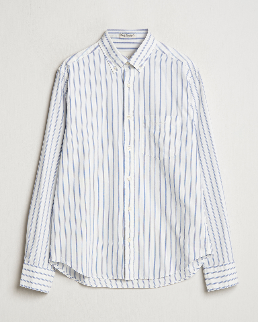 Homme | Chemises | GANT | Archive Oxford Stripe Shirt Egg Shell
