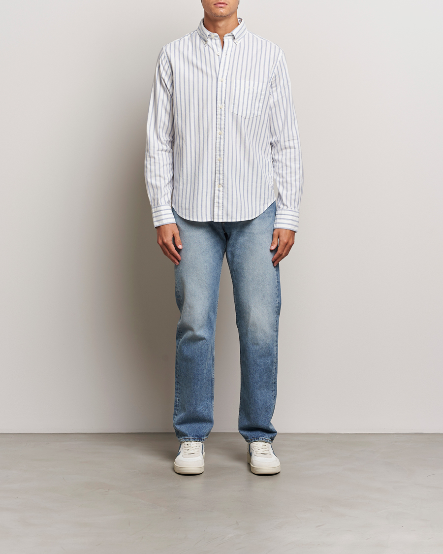Homme | Chemises | GANT | Archive Oxford Stripe Shirt Egg Shell