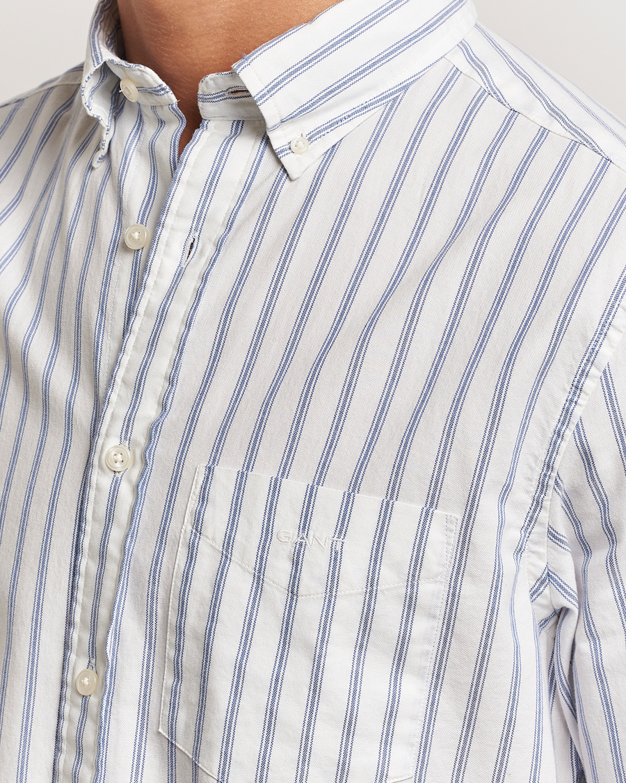 Homme | Chemises | GANT | Archive Oxford Stripe Shirt Egg Shell