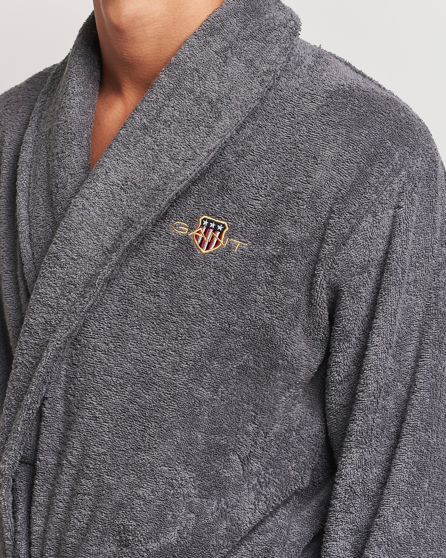 Homme | GANT Archive Shield Terry Robe Anchor Grey | Gant | Archive Shield Terry Robe Anchor Grey