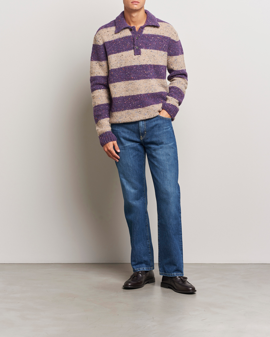 Homme | Pulls Et Tricots | GANT | Barstriped Rugger Deep Plum