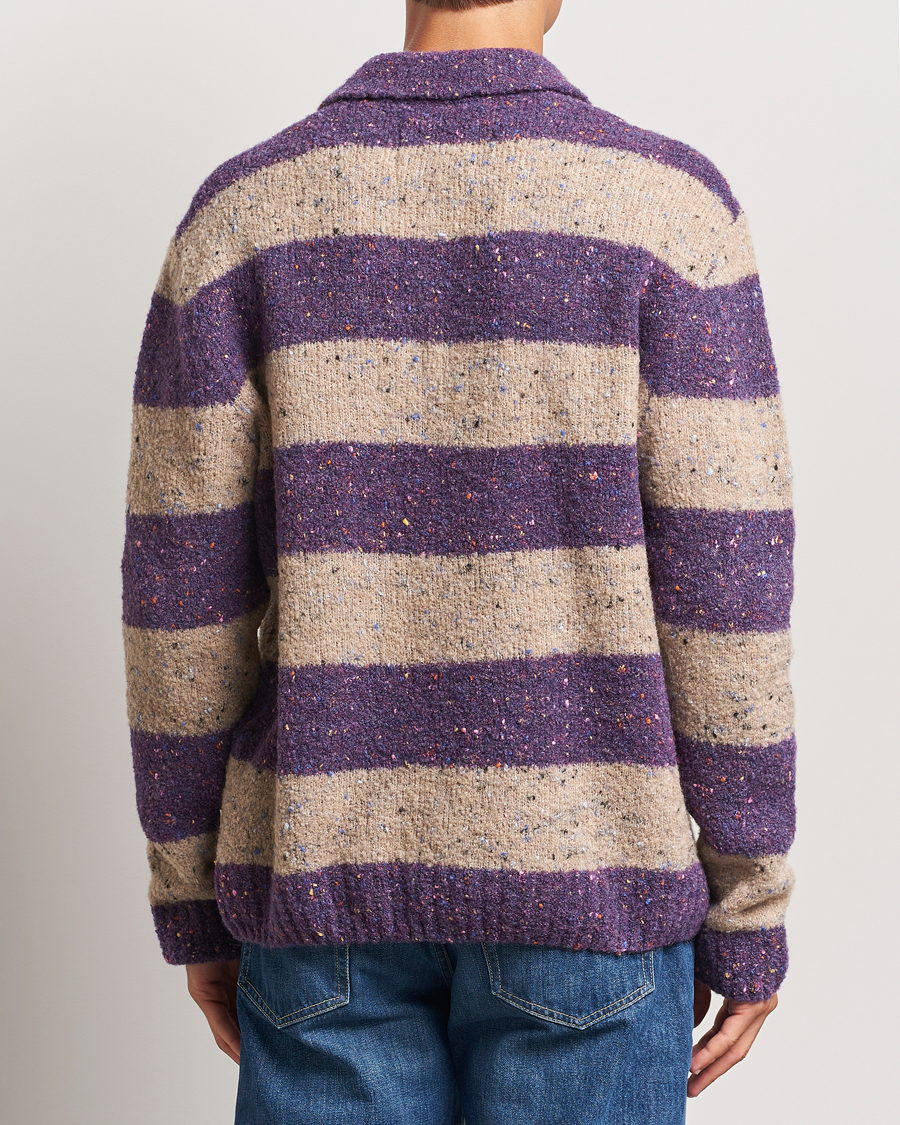 Homme | Pulls Et Tricots | GANT | Barstriped Rugger Deep Plum