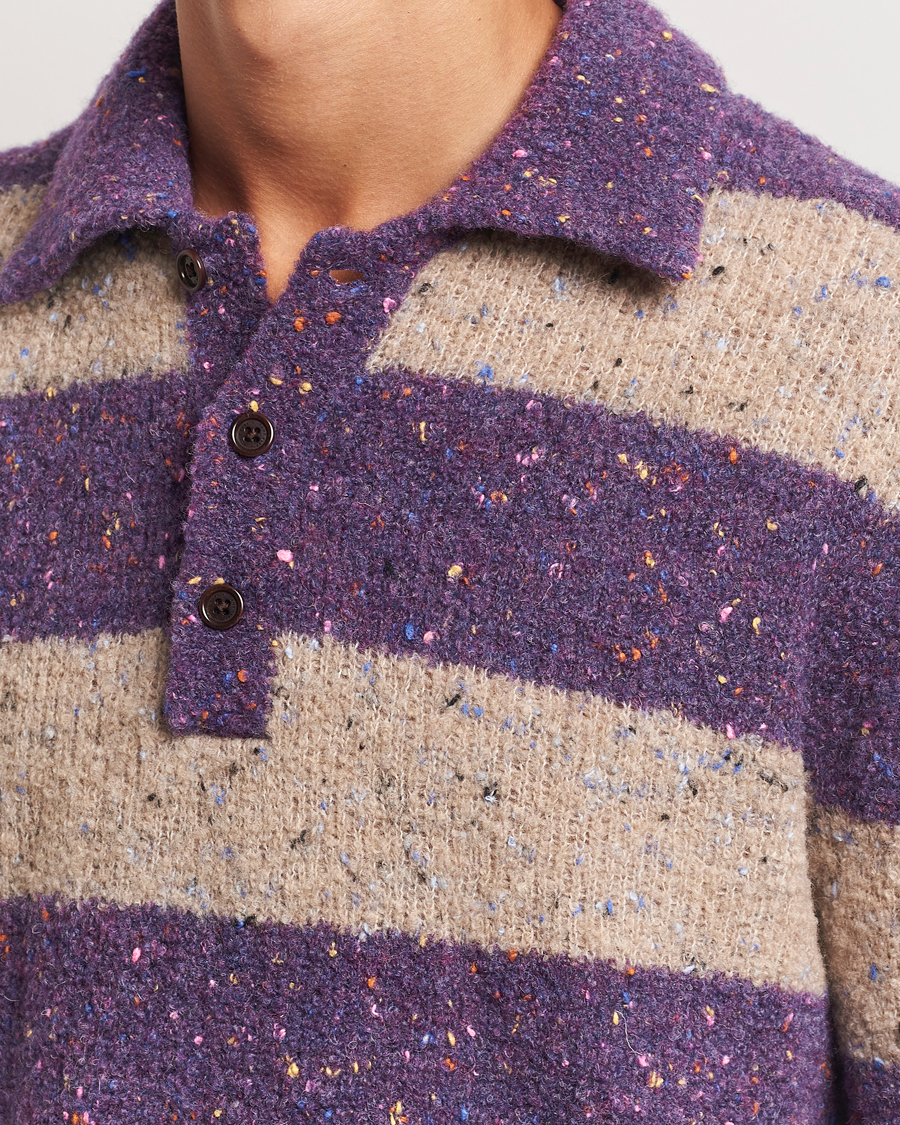 Homme | Pulls Et Tricots | GANT | Barstriped Rugger Deep Plum
