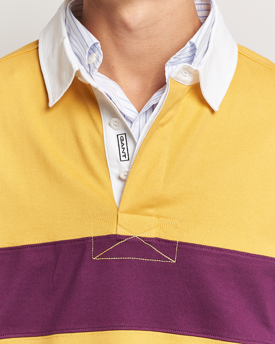 Homme | Pulls Et Tricots | GANT | Block Stripe Heavy Rugger Faded Sunset