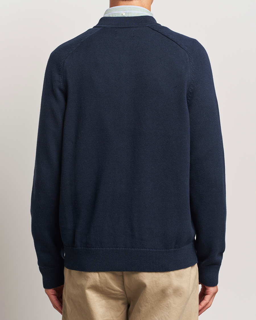 Homme | Pulls Et Tricots | GANT | Casual Cotton Bomber Cardigan Evening Blue