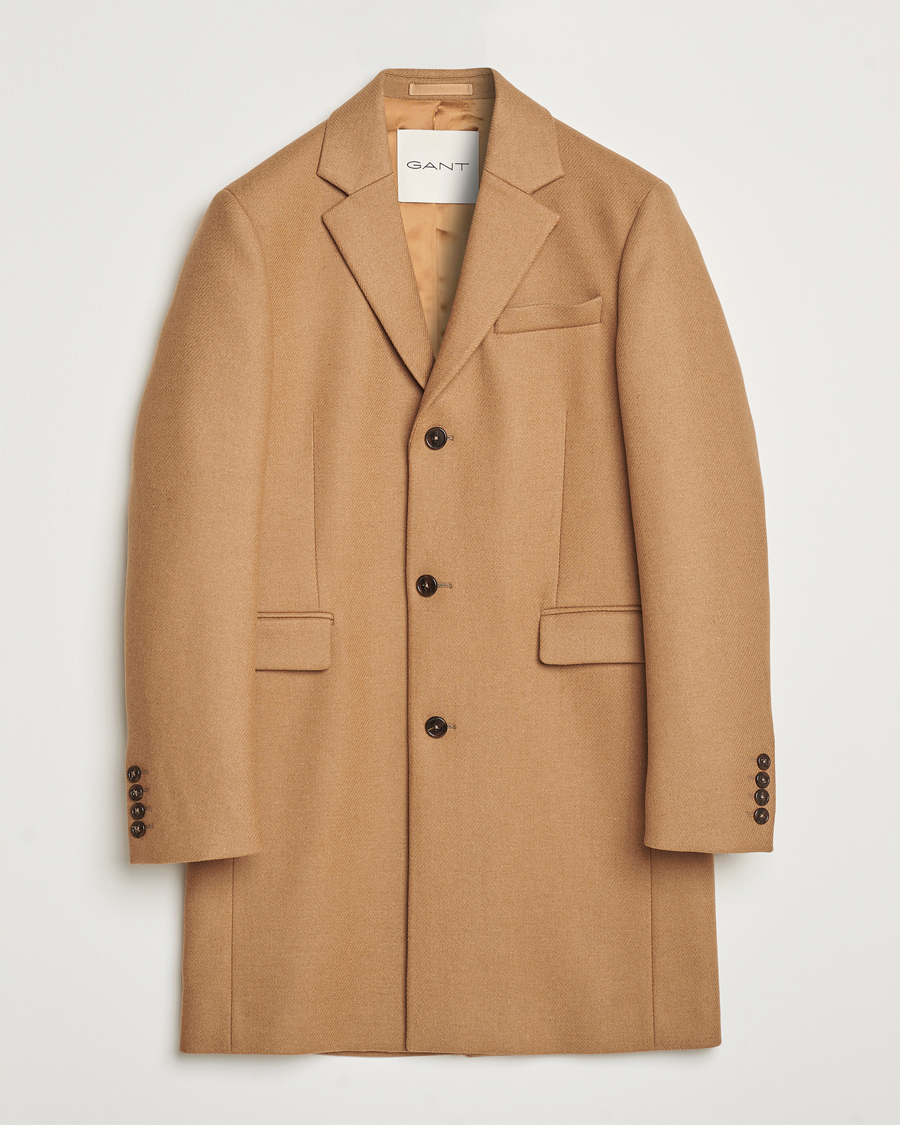 Homme | Manteaux Et Vestes | GANT | Classic Wool Coat Mustard Beige