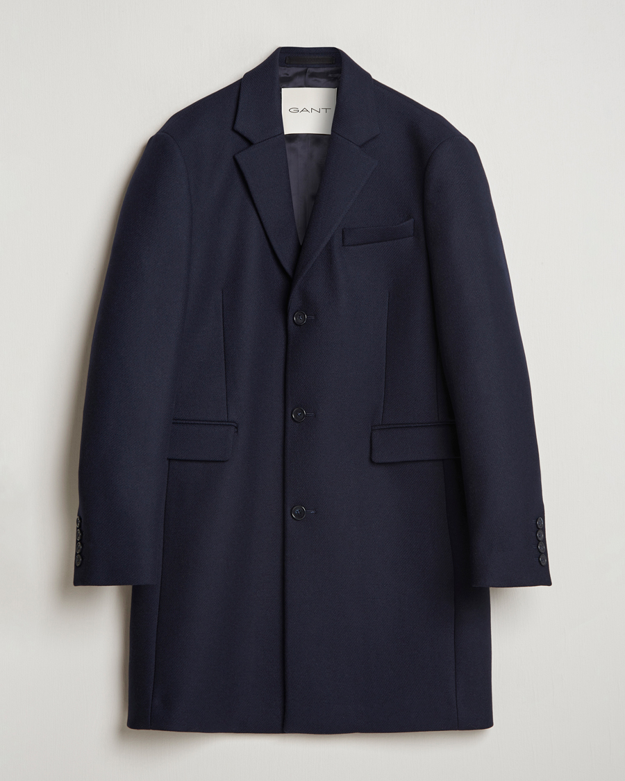 Homme | Manteaux Et Vestes | GANT | Classic Wool Coat Night Blue