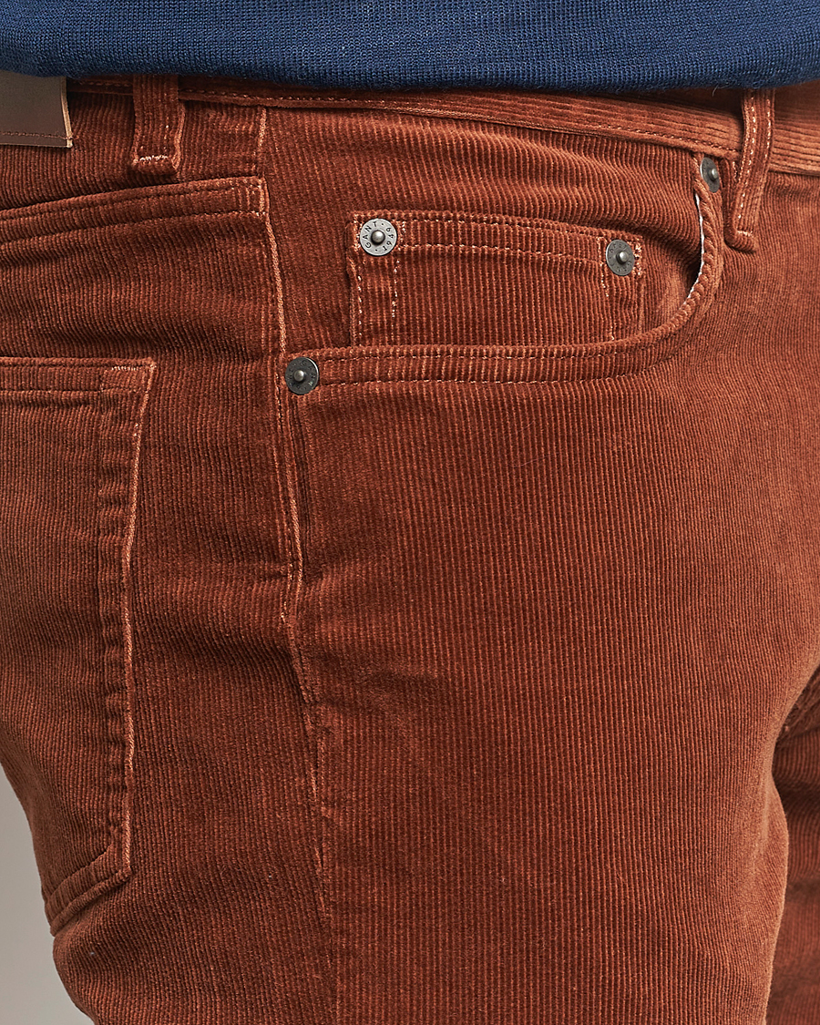 Homme | Pantalons | Gant | Cord 5-Pocket Jeans Chocolate Brown