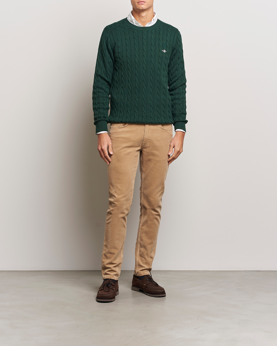 Homme | Pantalons | Gant | Cord 5-Pocket Jeans Dark Khaki