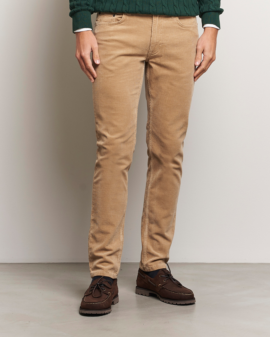 Homme | Pantalons | Gant | Cord 5-Pocket Jeans Dark Khaki