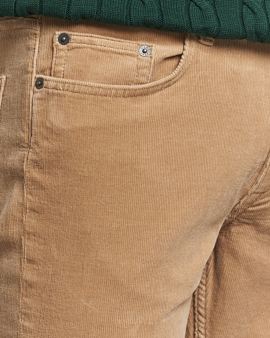 Homme | Pantalons | GANT | Cord 5-Pocket Jeans Dark Khaki
