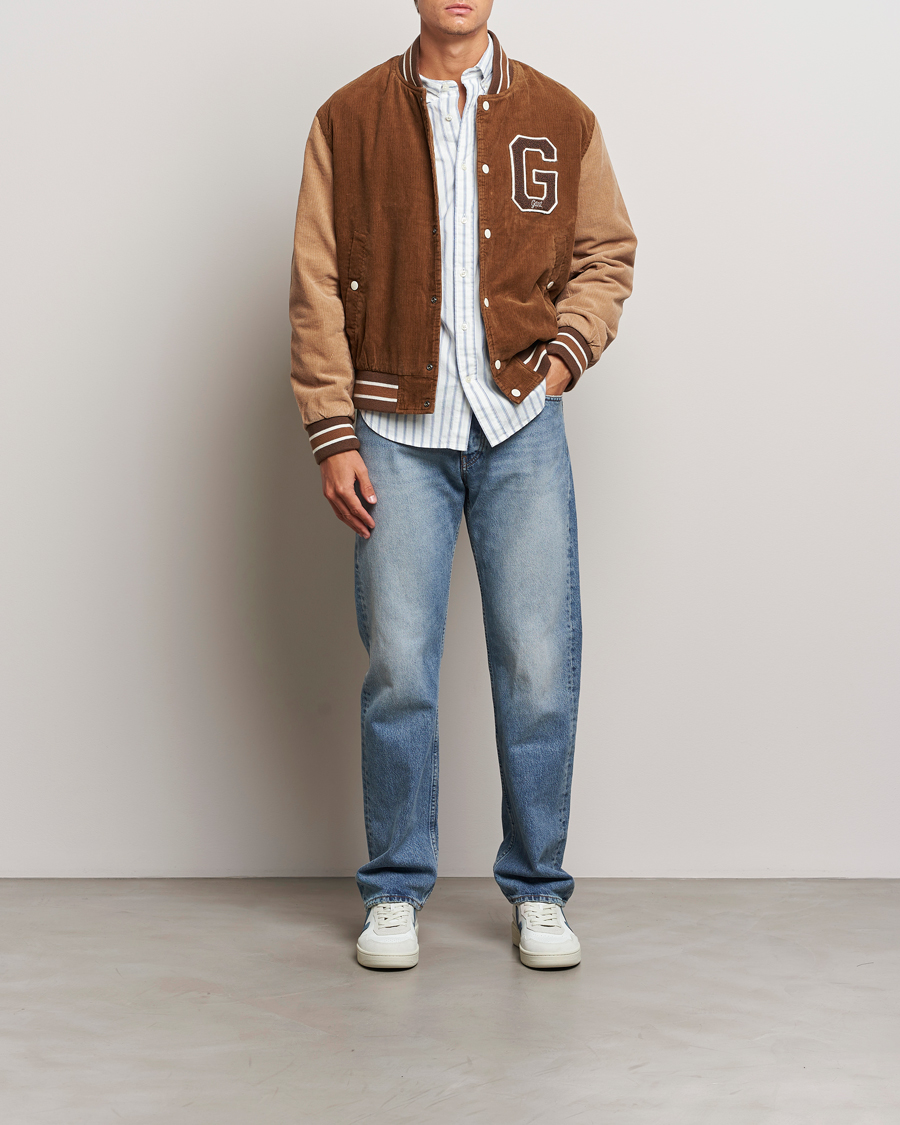 Homme | Manteaux Et Vestes | GANT | Cord Varsity Jacket Cacao Brown