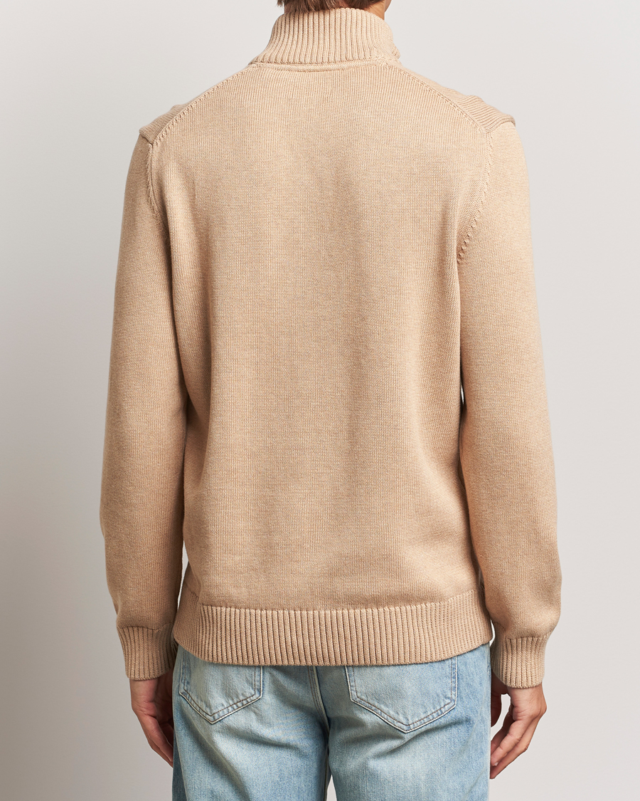Homme | Pulls Et Tricots | GANT | Cotton Half Zip Khaki Melange