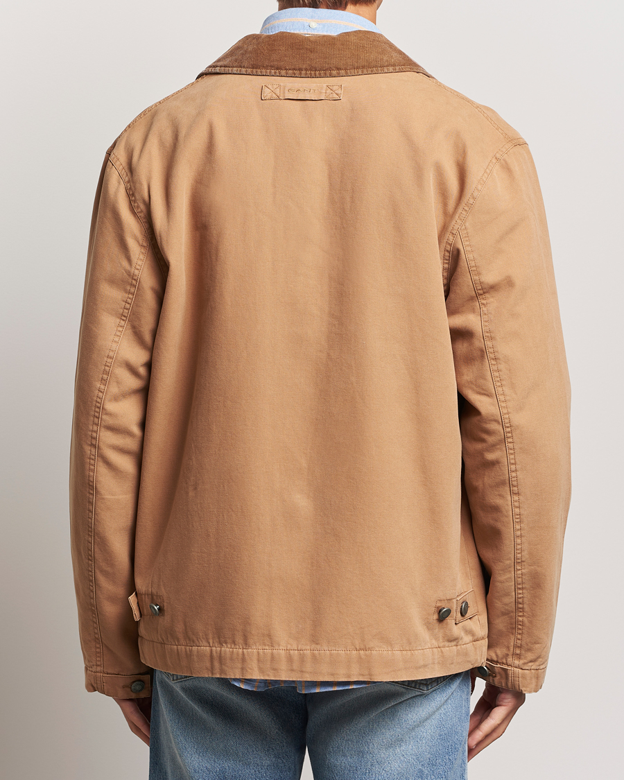 Homme | Manteaux Et Vestes | GANT | Cotton Work Jacket Roasted Walnut