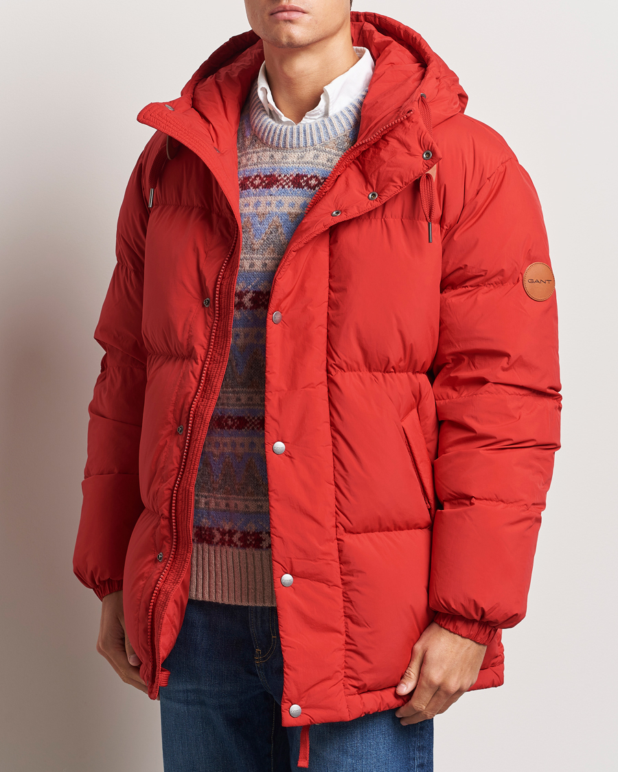 Homme | Manteaux Et Vestes | GANT | Expedition Down Puffer Ruby Red