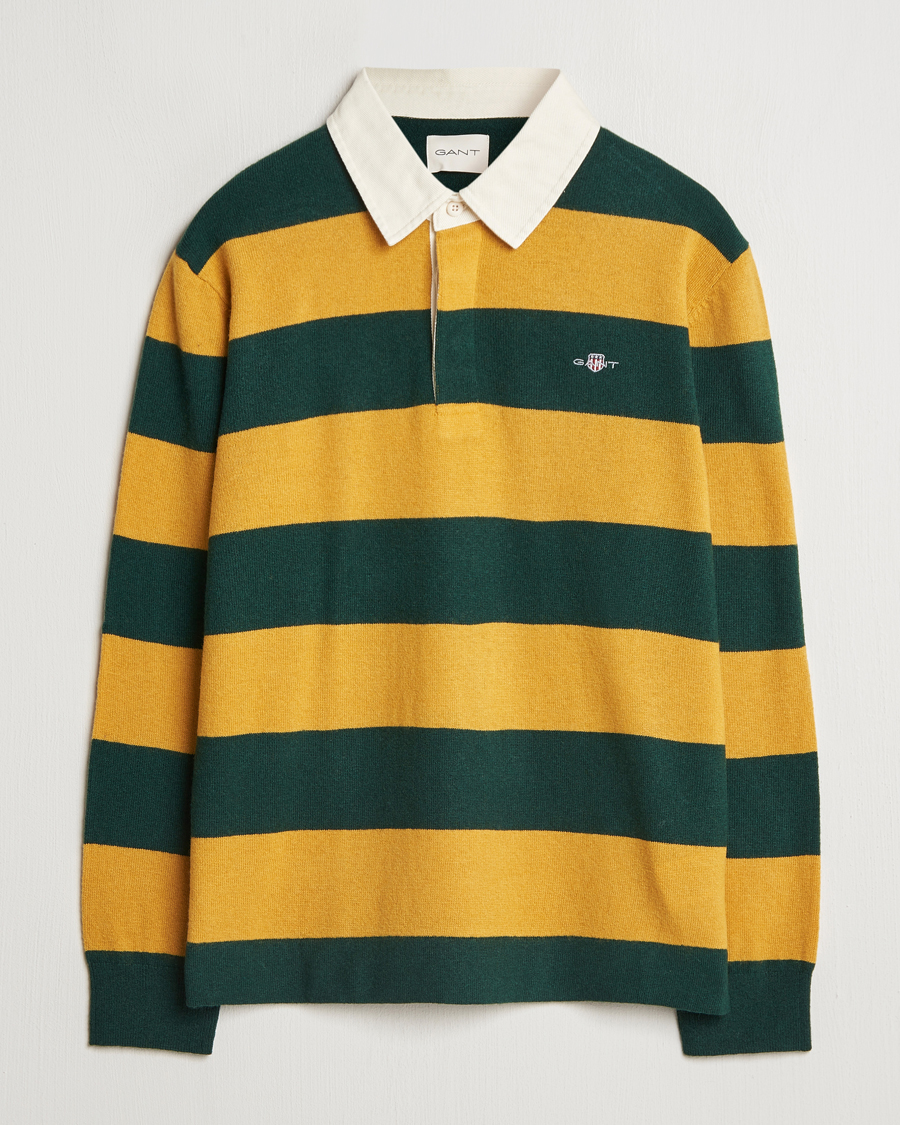 Homme | Pulls Et Tricots | GANT | Extra Fine Lambswool Striped Rugger Tartan Green