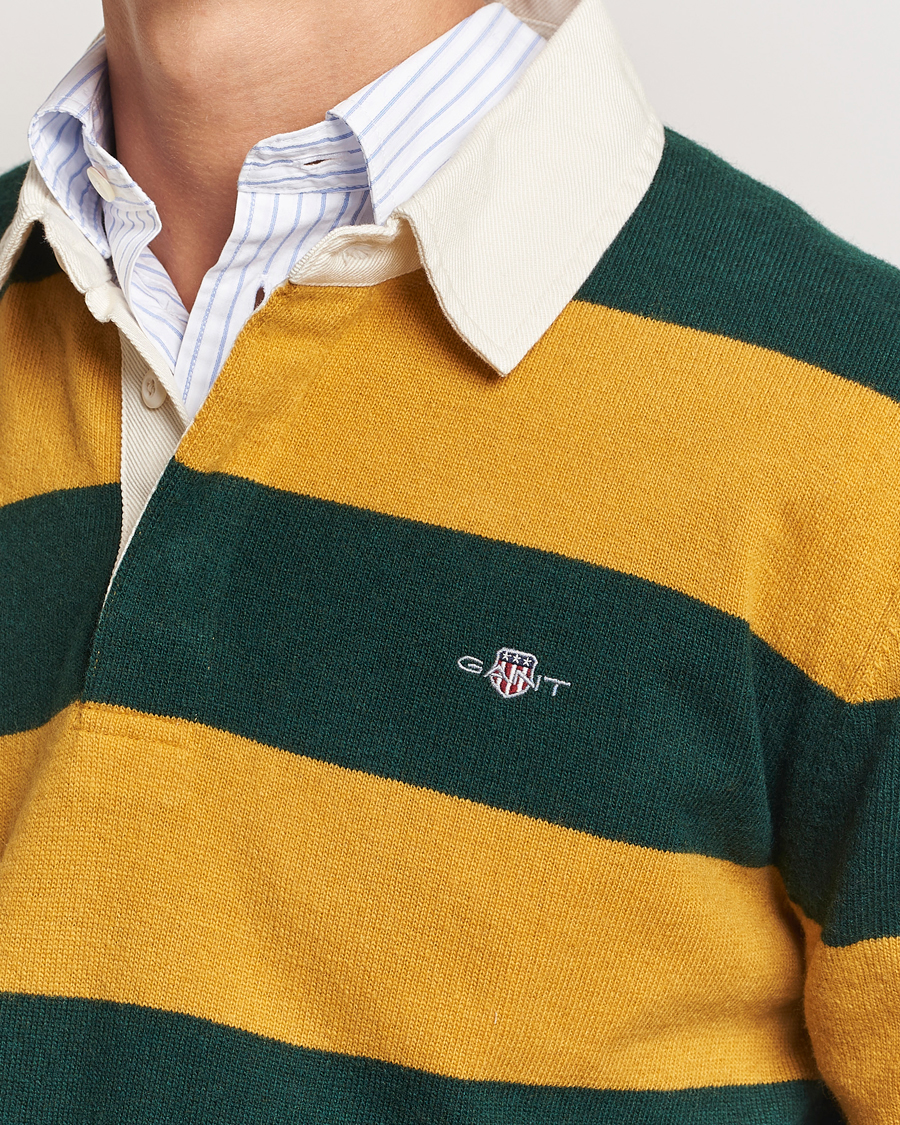 Homme | Pulls Et Tricots | GANT | Extra Fine Lambswool Striped Rugger Tartan Green