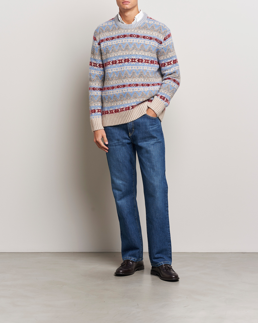 Homme | Pulls Et Tricots | GANT | Fair Isle Crew Neck Clear Sky