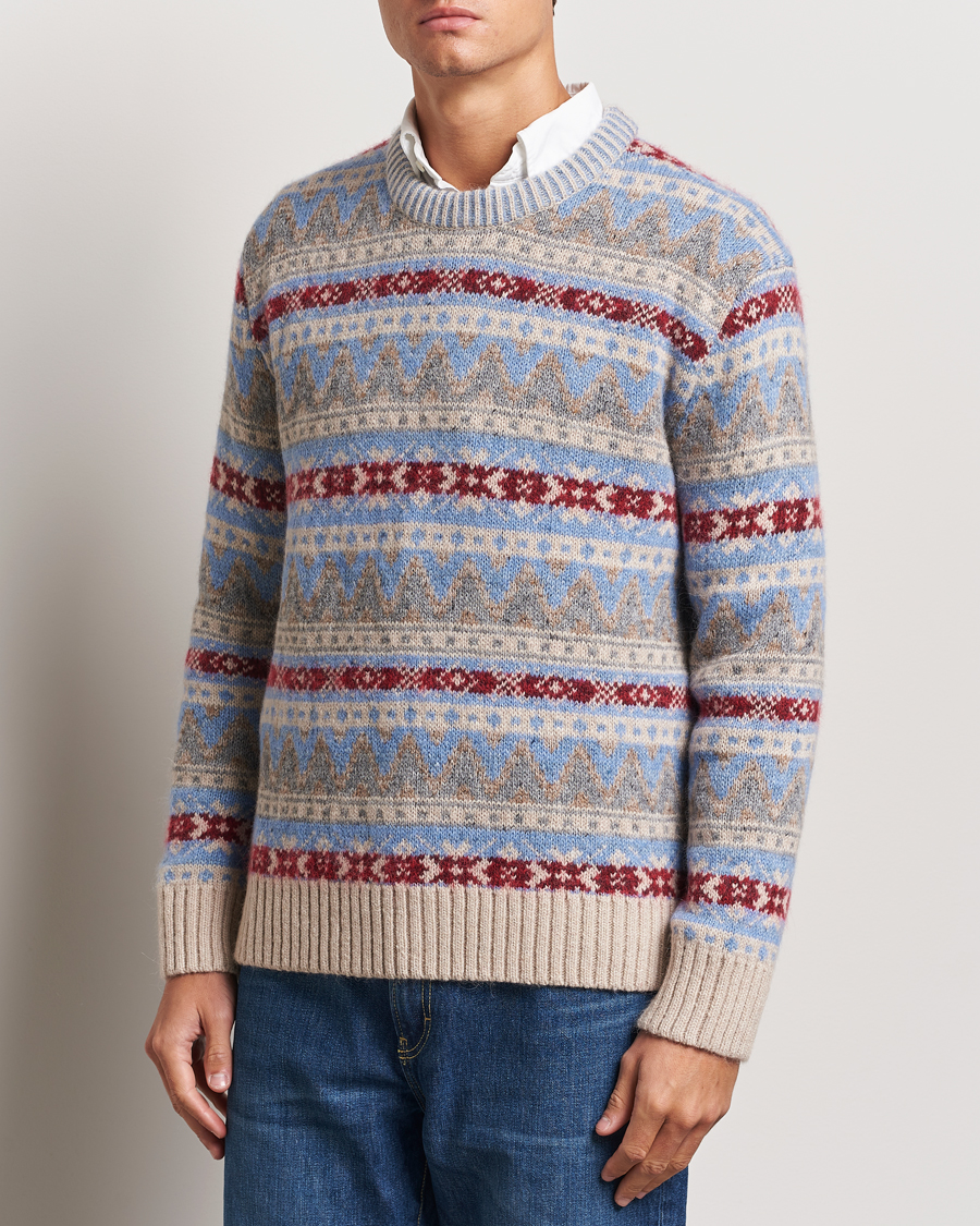 Homme | Pulls Et Tricots | GANT | Fair Isle Crew Neck Clear Sky