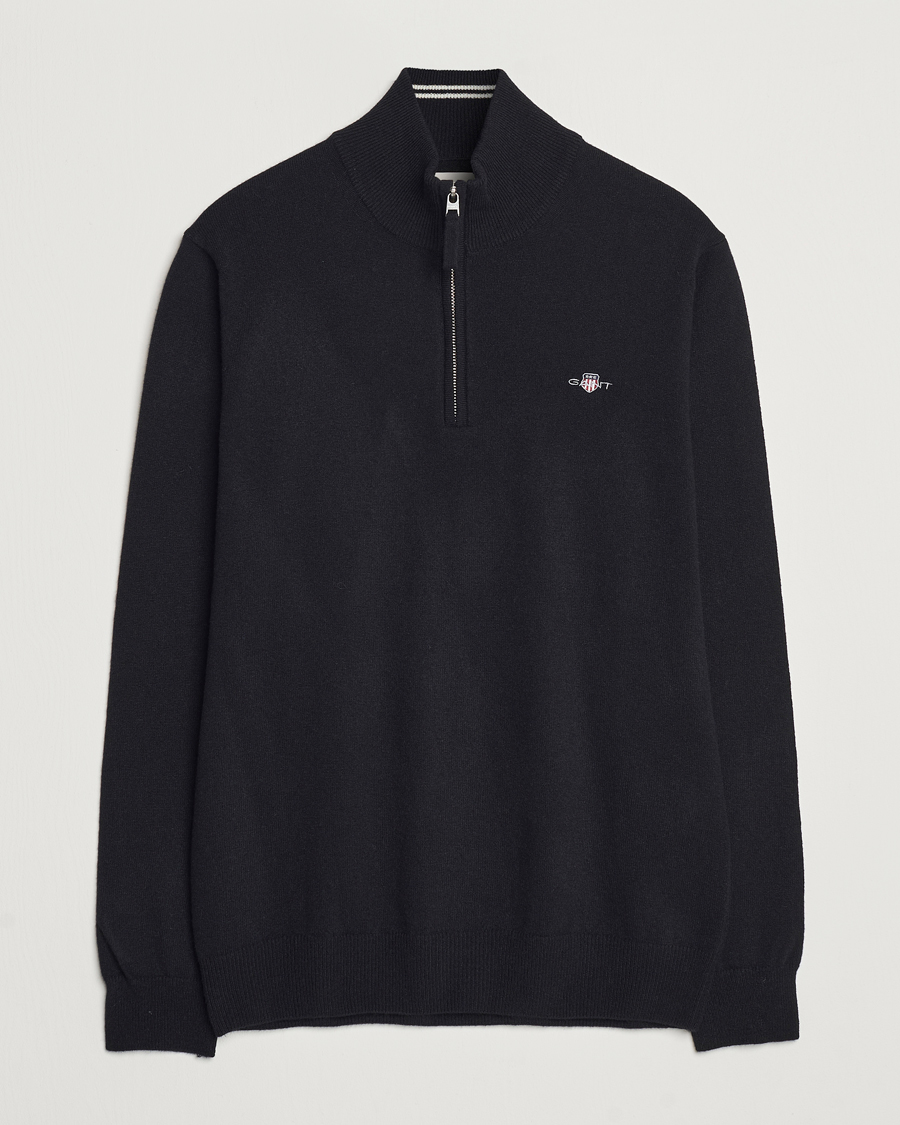 Homme | Pulls Et Tricots | GANT | Lamsbwool Half Zip Black