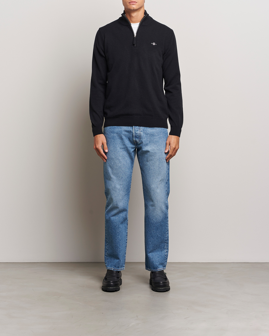 Homme | Pulls Et Tricots | GANT | Lamsbwool Half Zip Black