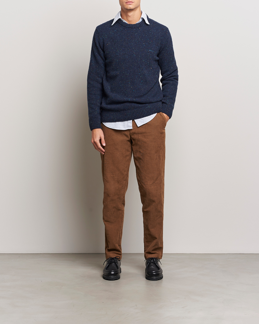 Homme | Pulls Et Tricots | GANT | Neps Wool Crew Neck Evening Blue