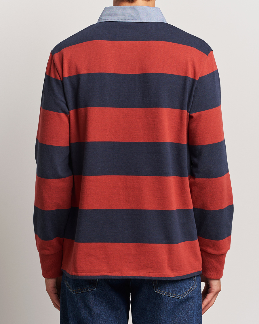Homme | Pulls Et Tricots | GANT | Original Barstriped Heavy Rugger Iron Red