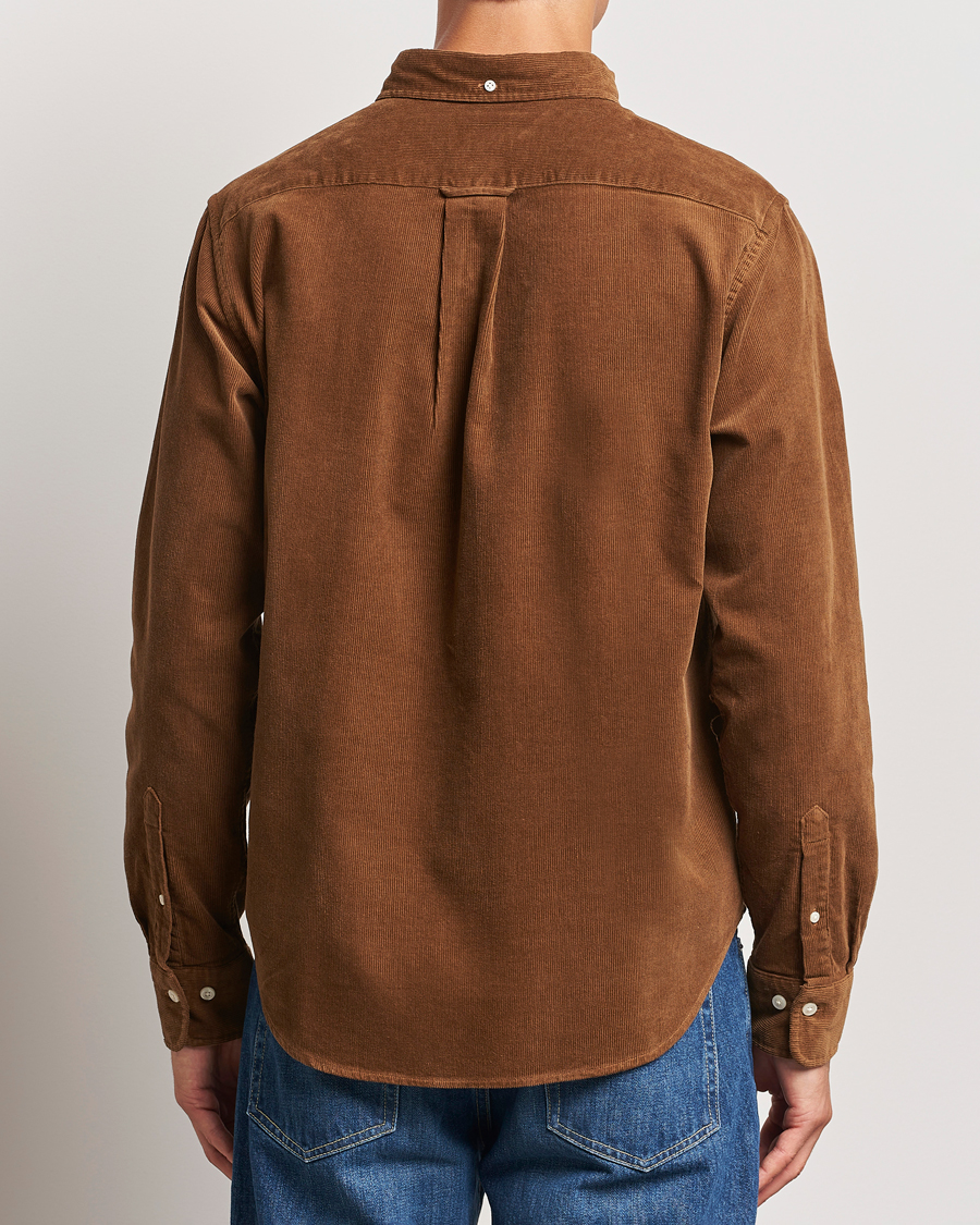 Homme | Chemises | GANT | Regular Fit Corduroy Shirt Brown Melange