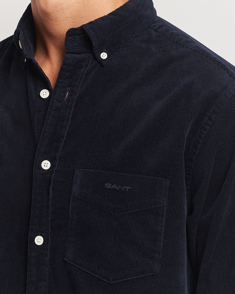 Homme | Chemises | Gant | Regular Fit Corduroy Shirt Evening Blue