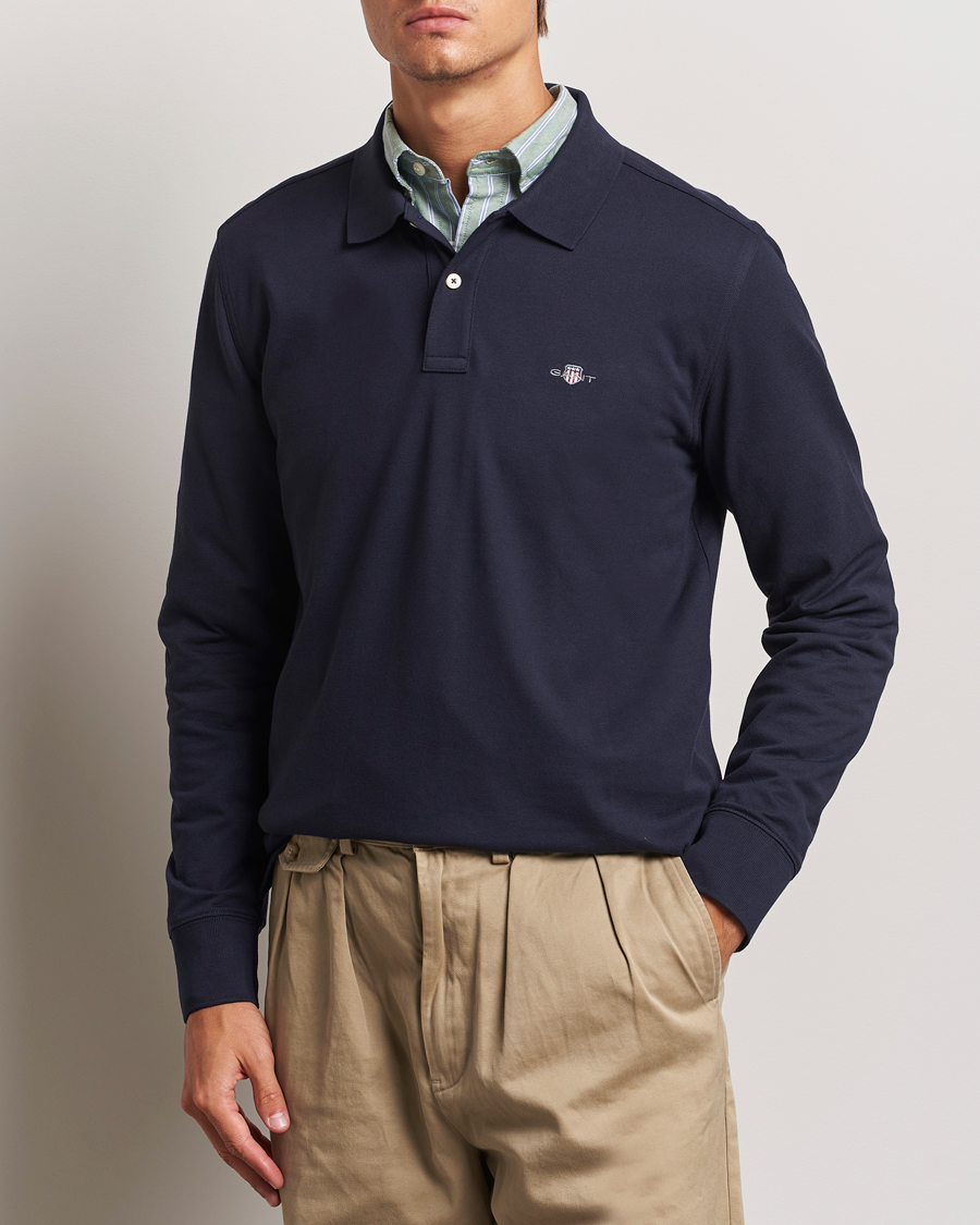 Homme | Pulls Et Tricots | GANT | Regular Shield Pique Polo Evening Blue