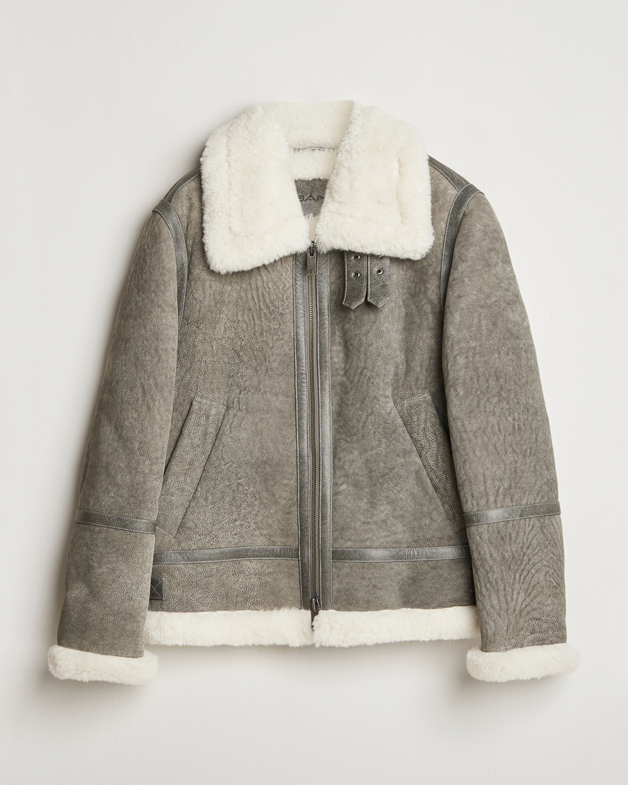 Homme | Manteaux Et Vestes | Gant | Shearling Jacket Desert Brown