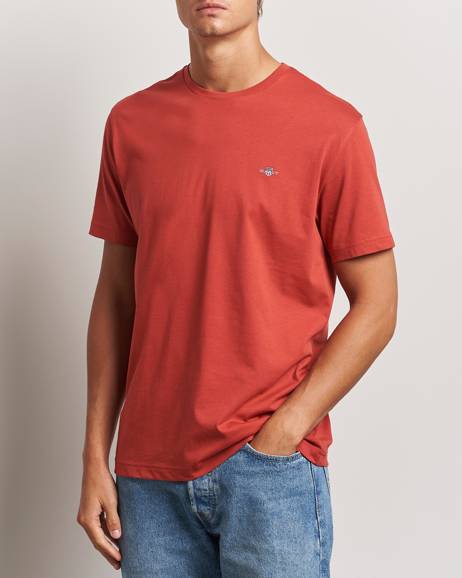 Homme | T-shirts | GANT | The Original T-Shirt Iron Red