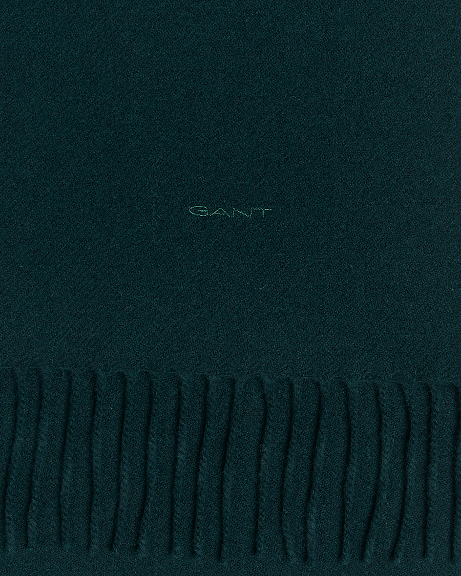 Homme | GANT Wool Scarf Tartan Green | GANT | Wool Scarf Tartan Green