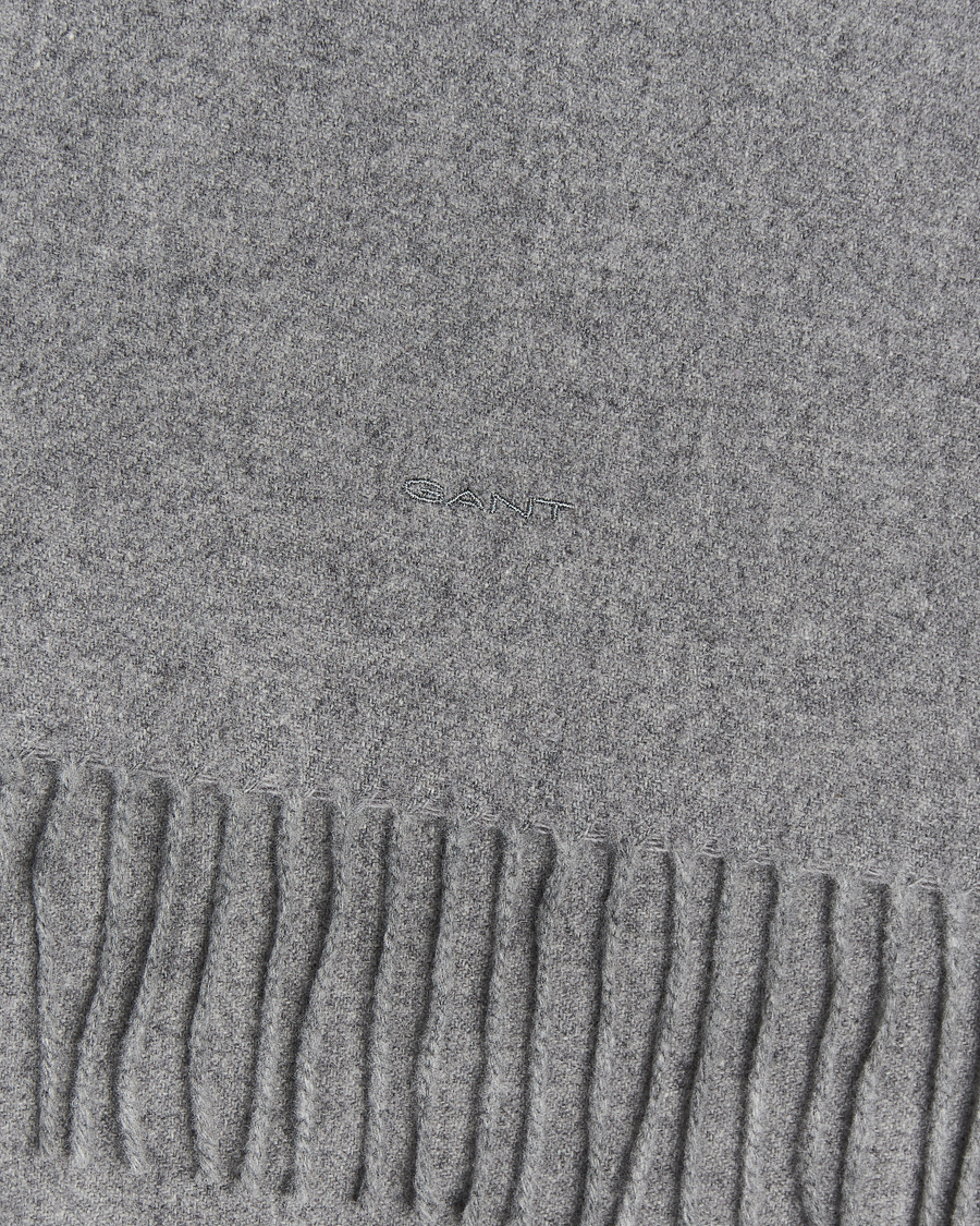 Homme | GANT Wool Scarf Grey Melange | Gant | Wool Scarf Grey Melange