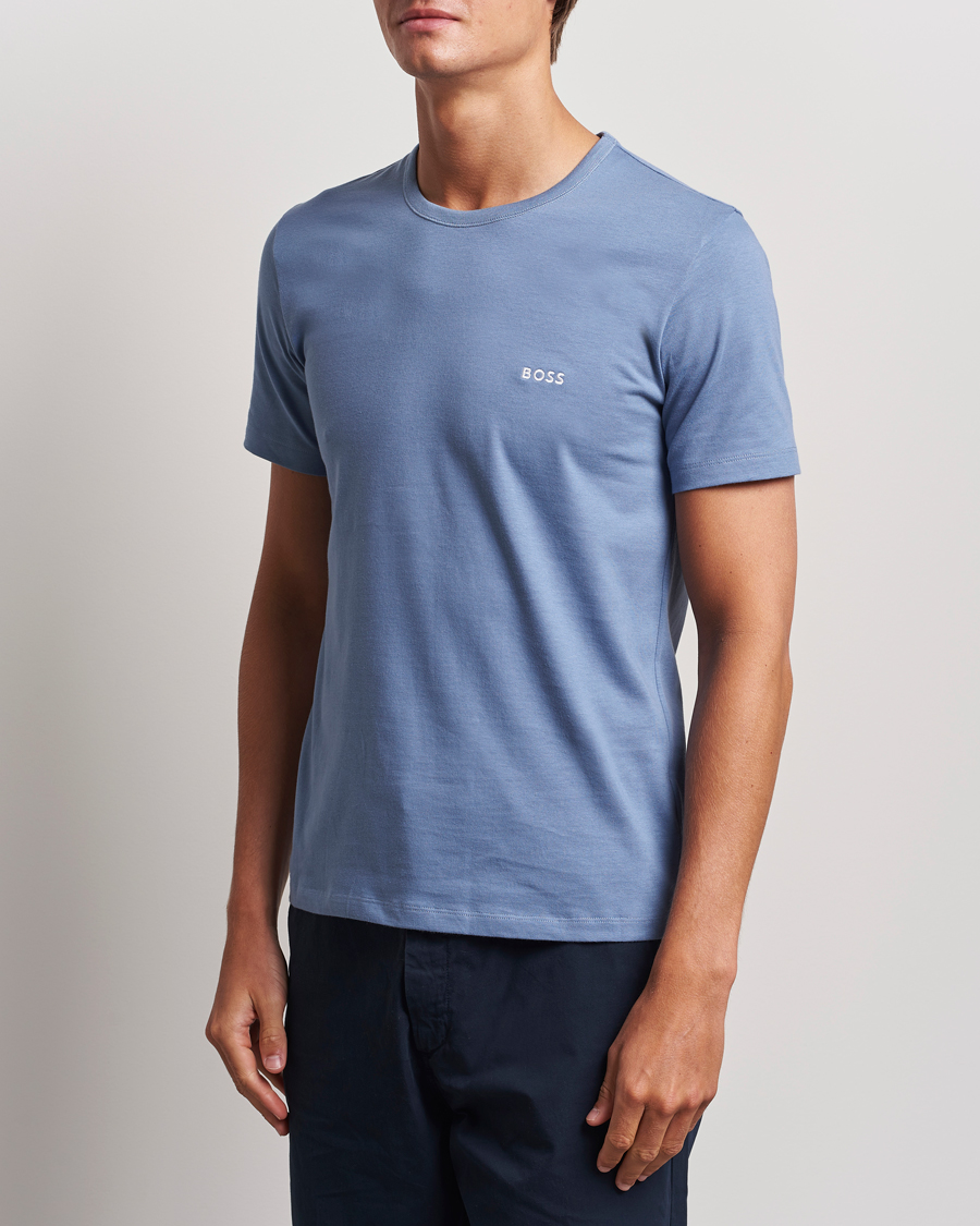 Homme | T-shirts | BOSS BLACK | 3-Pack Crew Neck T-Shirt Green/Black/Blue