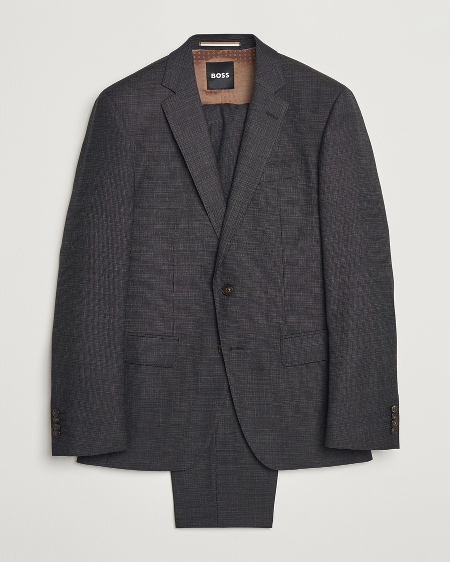 Homme | Costumes | BOSS BLACK | Huge Wool Suit Open Green