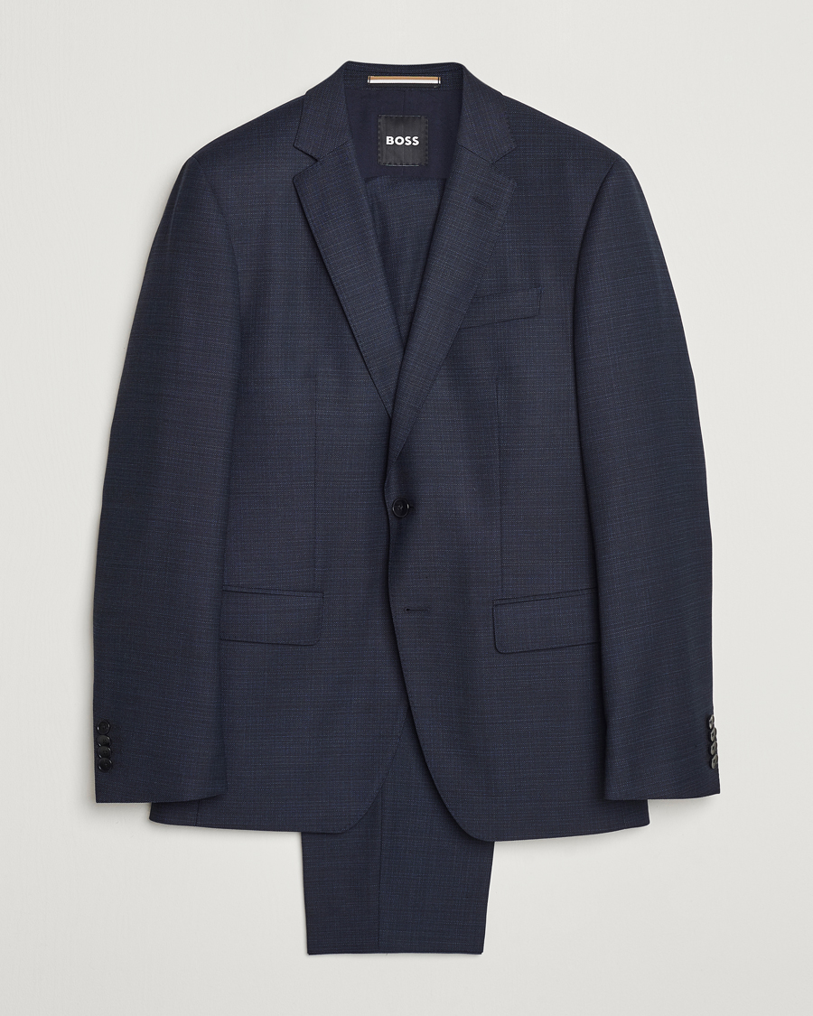 Homme | Costumes | BOSS BLACK | Huge Wool Suit Open Blue