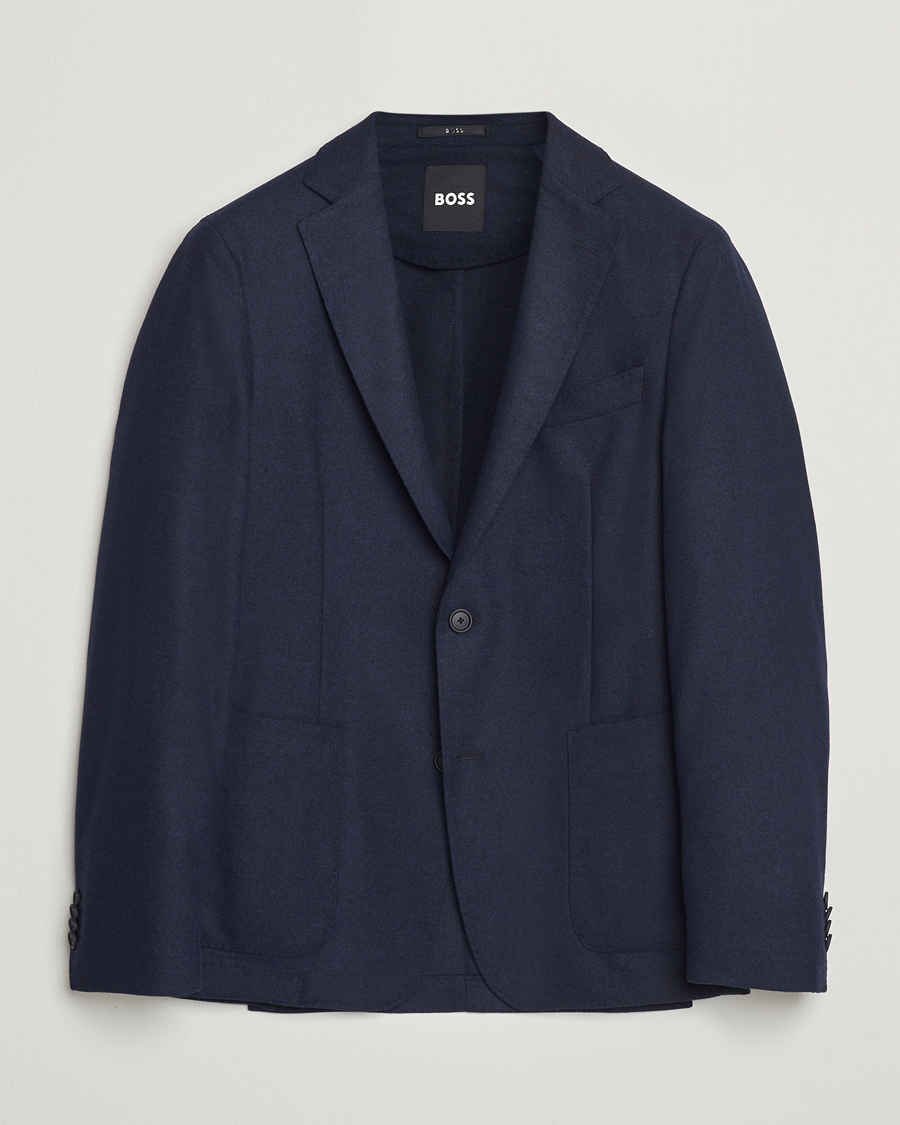 Homme | Blazers | BOSS BLACK | Hanry Wool Tech Blazer Dark Blue
