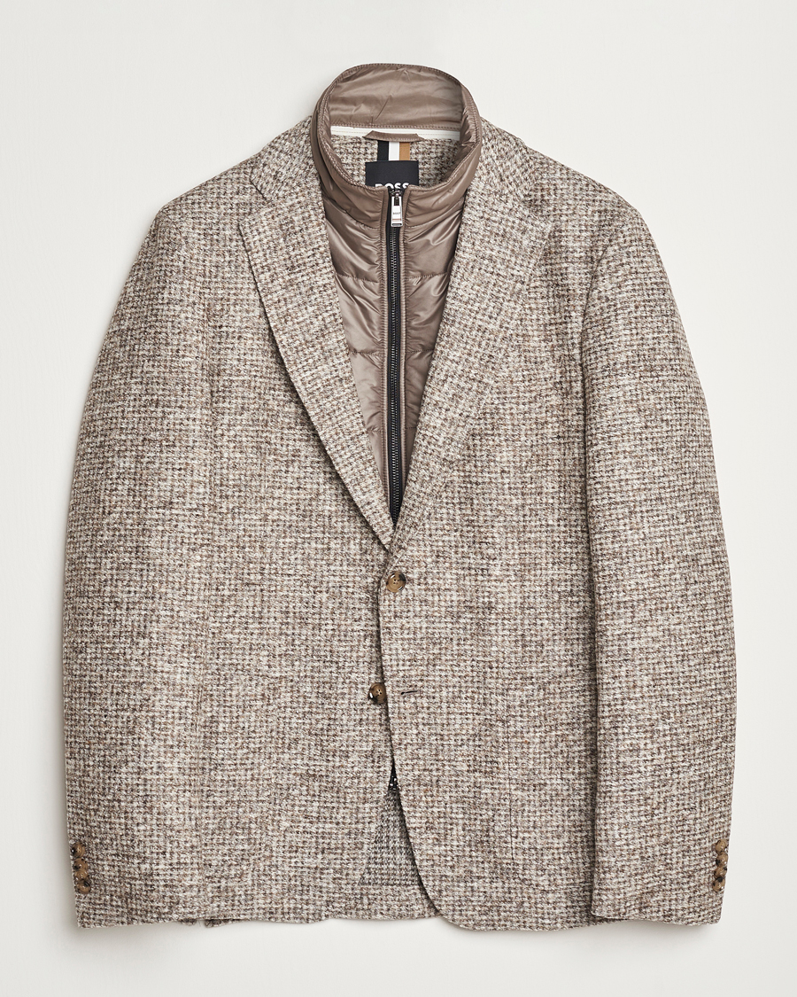 Homme | Blazers | BOSS BLACK | Hanry Jersey Bib Blazer Open White