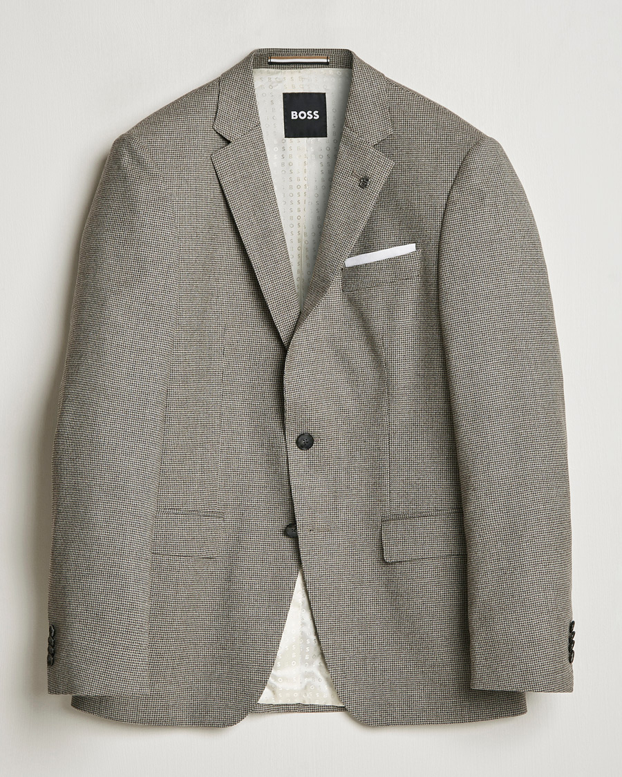 Homme | Blazers | BOSS BLACK | Hutson Wool Dogtooth Blazer Open White