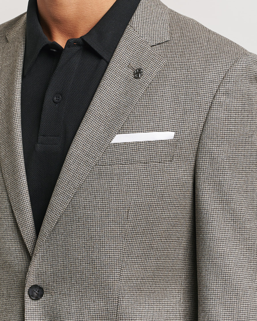 Homme | Blazers | BOSS BLACK | Hutson Wool Dogtooth Blazer Open White