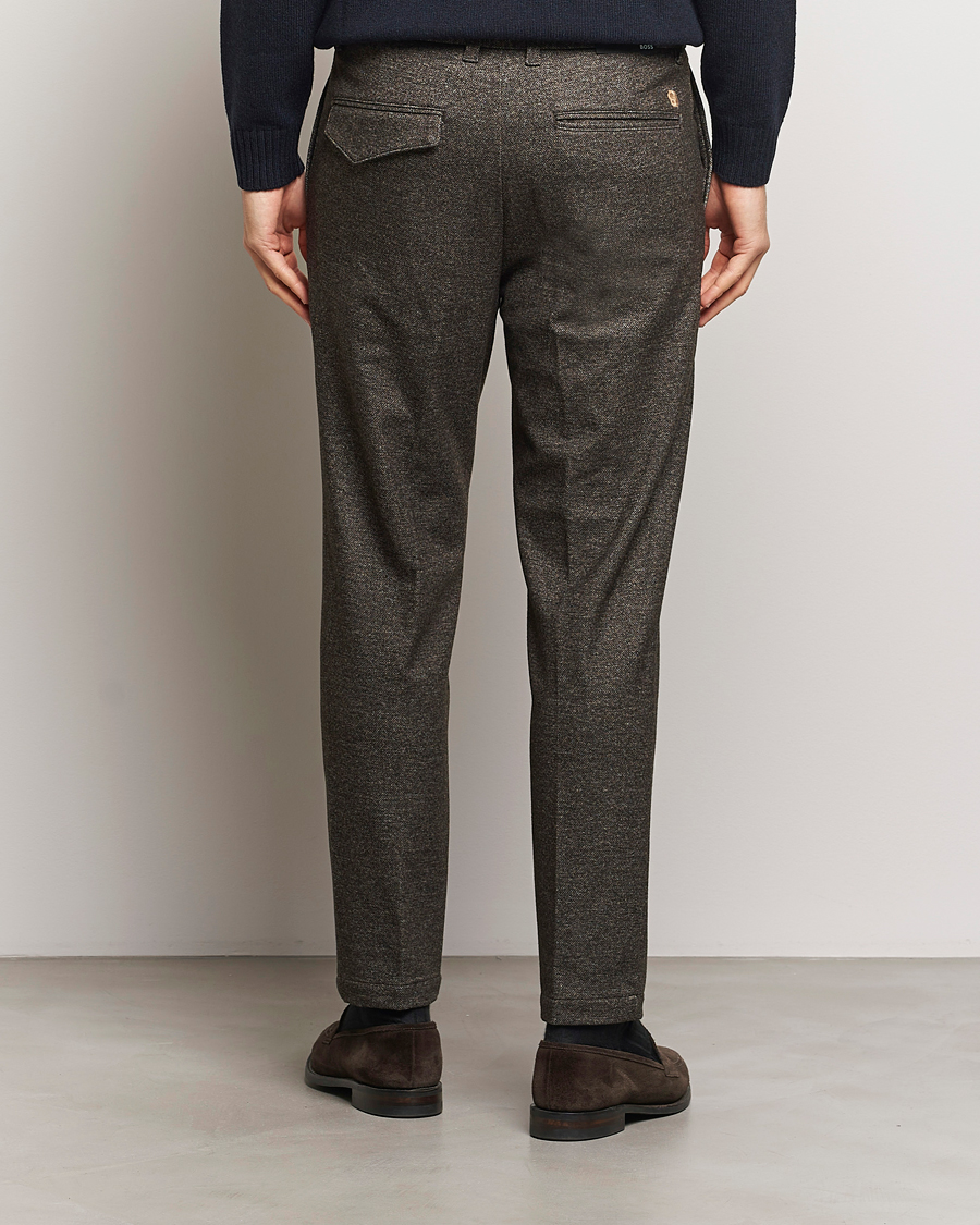 Homme | Pantalons | BOSS BLACK | Kane Brushed Drawstring Trousers Dark Beige
