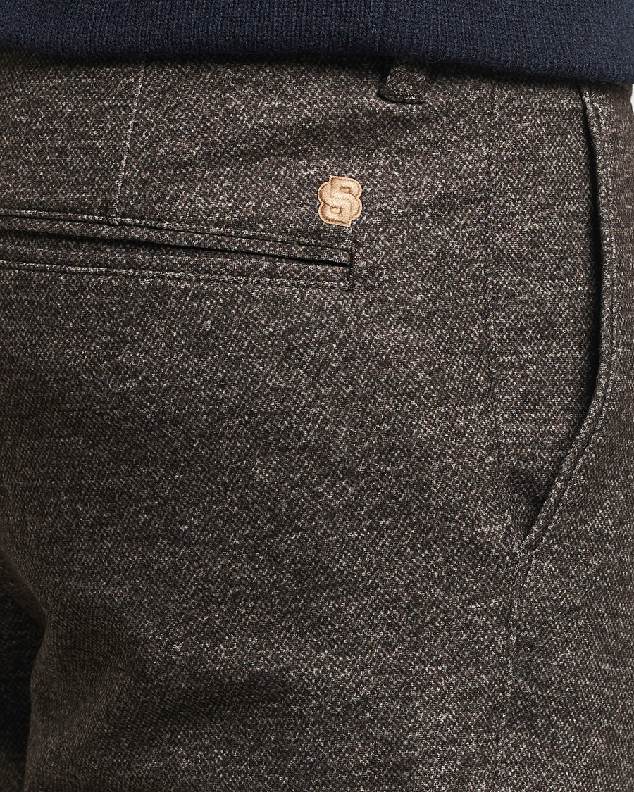 Homme | Pantalons | BOSS BLACK | Kane Brushed Drawstring Trousers Dark Beige