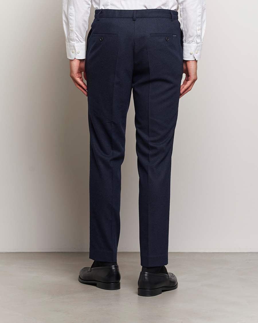 Homme | Pantalons | BOSS BLACK | Genius Wool Tech Trousers Dark Blue