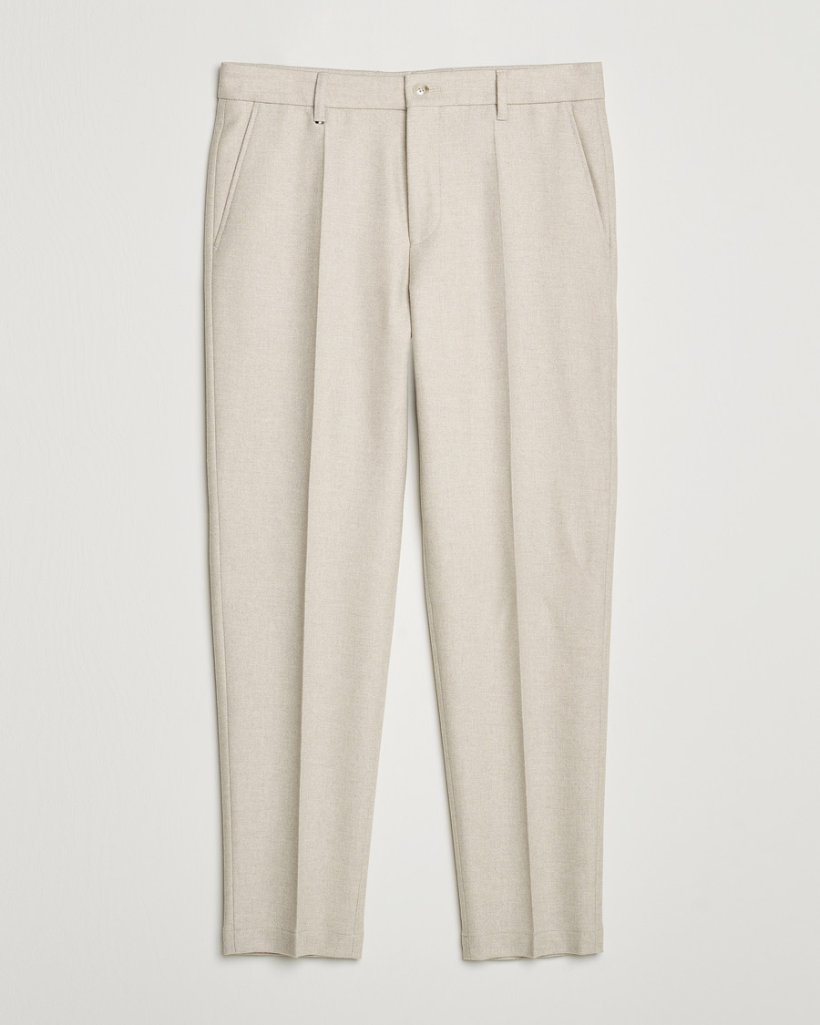 Homme | Pantalons | BOSS BLACK | Perin Wool Trousers Open White