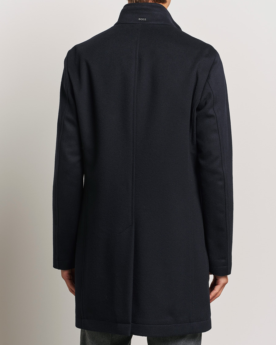 Homme | Manteaux Et Vestes | BOSS BLACK | Hyde Stand Up Collar Coat Dark Blue