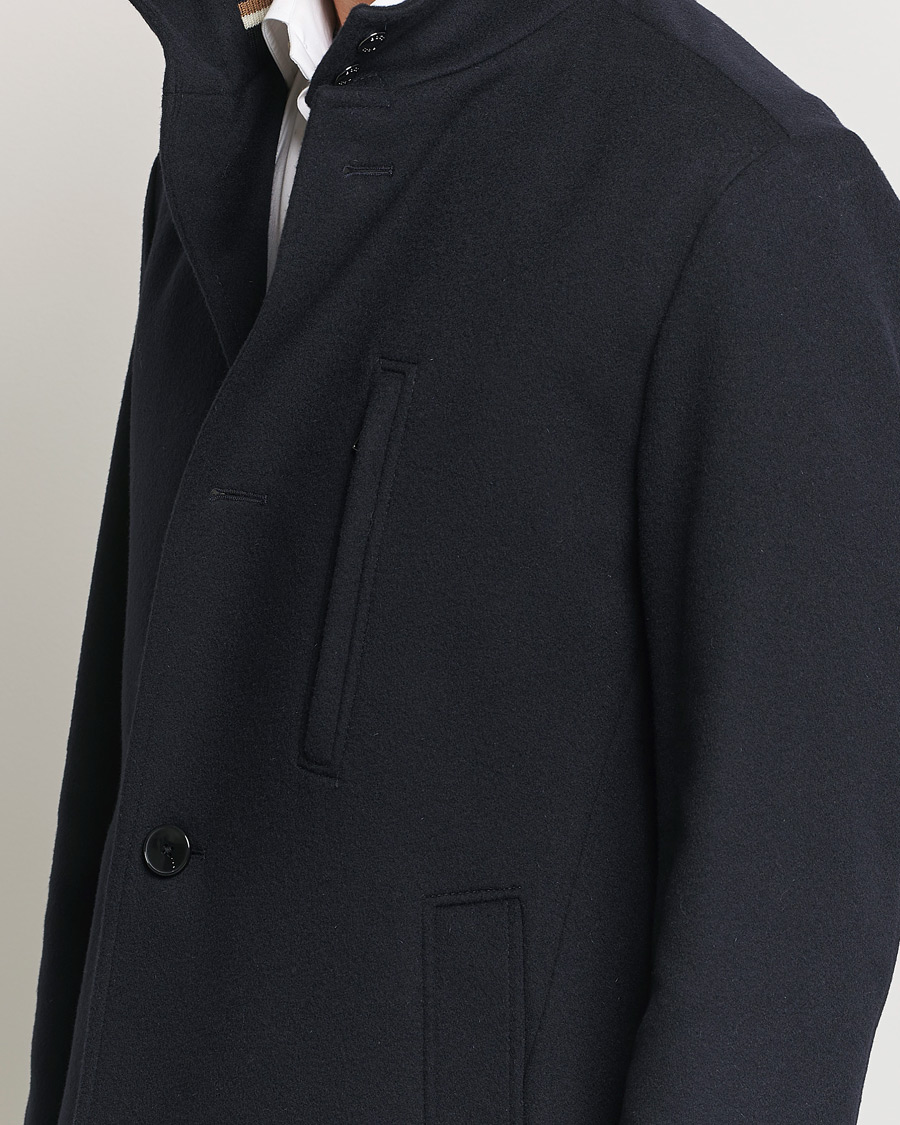 Homme | Manteaux Et Vestes | BOSS BLACK | Hyde Stand Up Collar Coat Dark Blue
