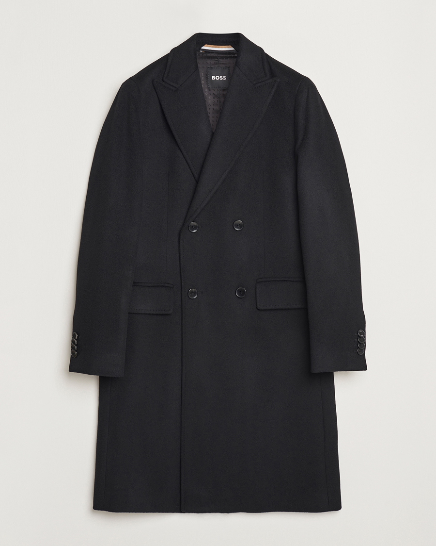 Homme | Manteaux Et Vestes | BOSS BLACK | Hyde Double Breasted Coat Black