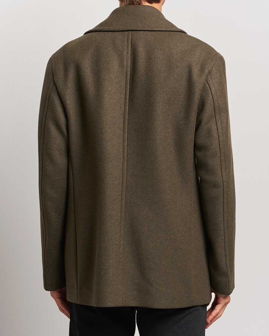 Homme | Manteaux Et Vestes | BOSS BLACK | Clay Wool Peacoat Open Green